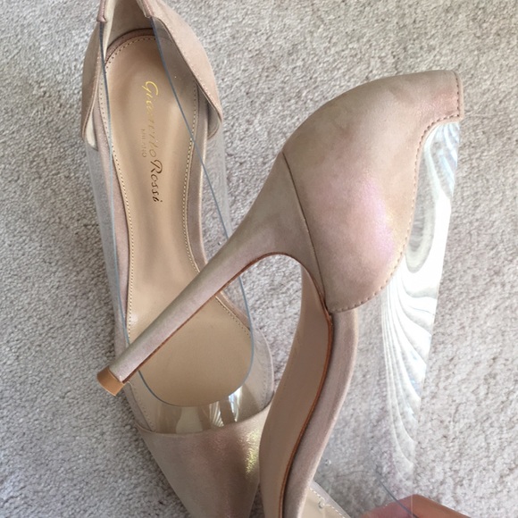 Gianvito Rossi plexi pink oil suede pumps 38.5 - Picture 4 of 6